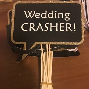 Wedding photo booth props